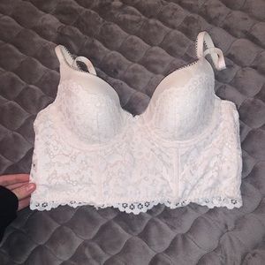 White lacey bralette/corset